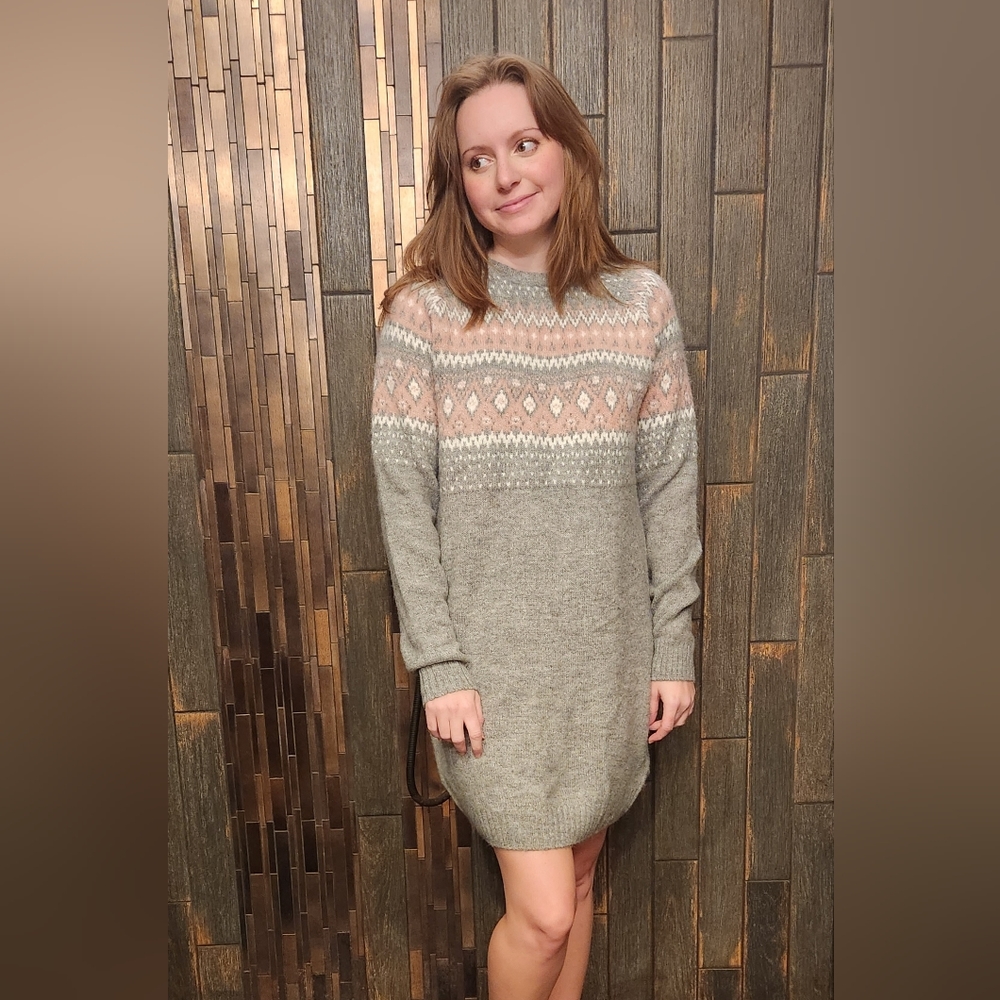 Cozy Gray Sweater Dress